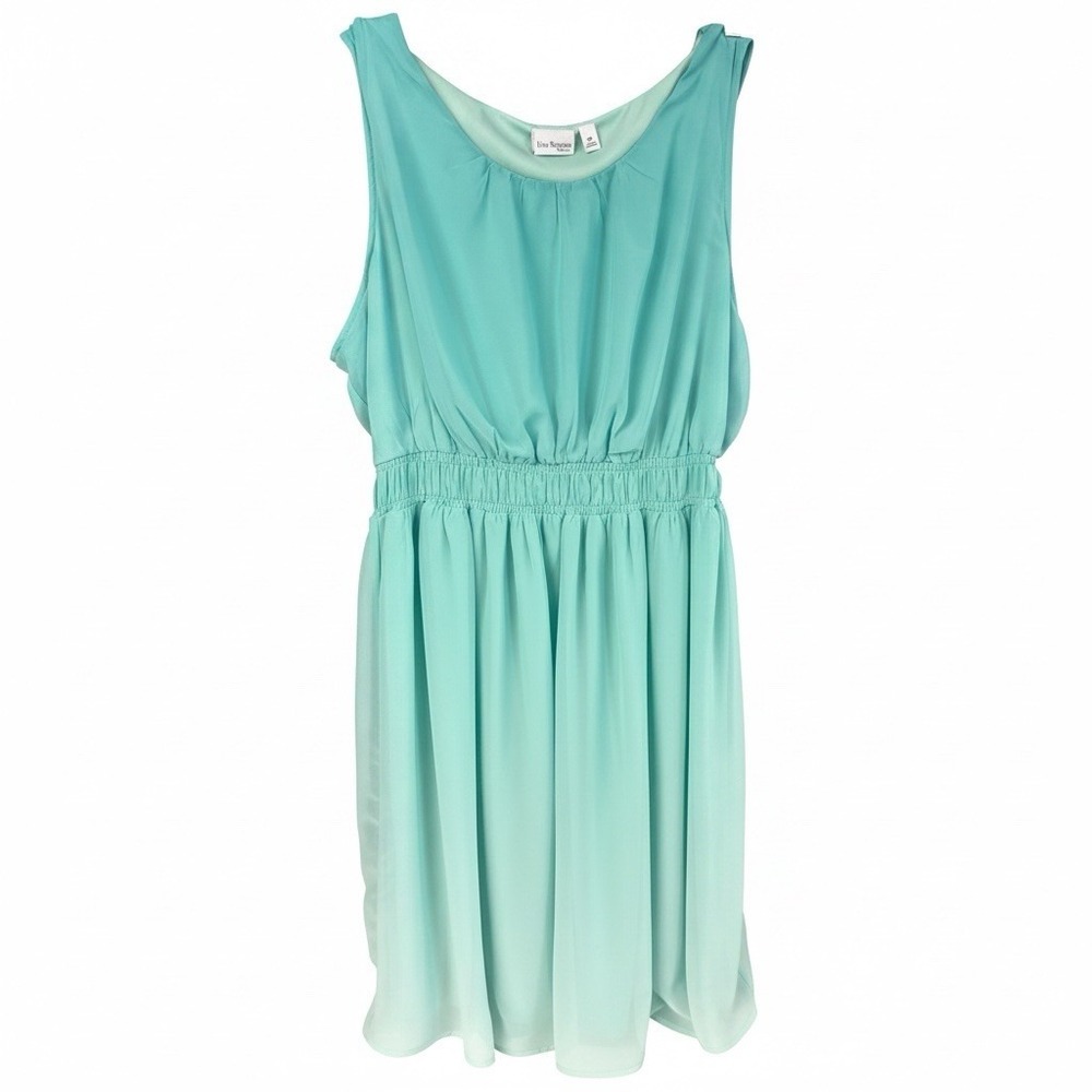 Kim Rogers Ombré Dress Sheer XL Aqua Blue - New With Tags!!